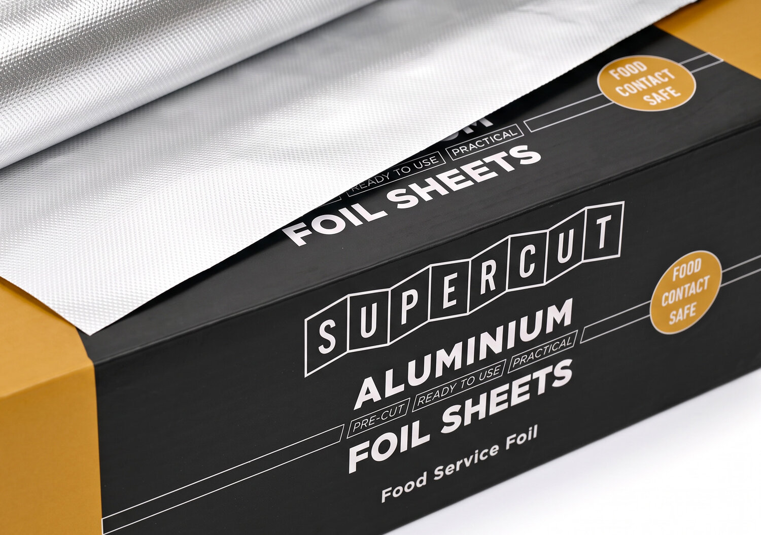 SuperCut pop-up kutu yakın çekim — gıda teması güvenli rozetli